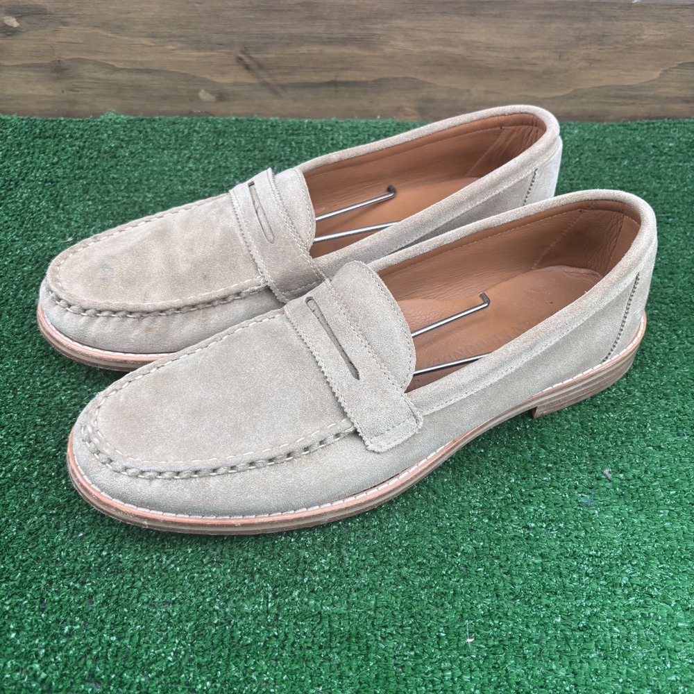 Allen Edmonds Dylan Gray Suede Leather Loafers Women's Size 12 Slip-On 3314